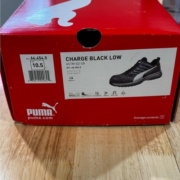 Puma Black and Silver Composite Toe Shoes - Picture 8 of 11